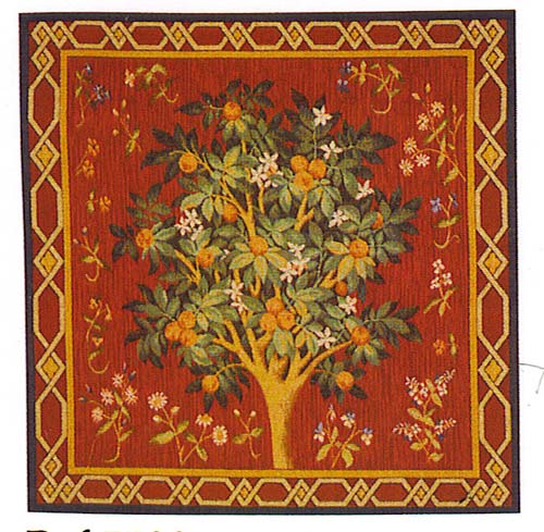 D155-899-19*19 Orange Tree (7729) Tapestries: Tapestry gallery - Over 1500 tapestries and tapestry decorating accessories - Finest quality - Wide selection - Competitive prices - Source for wholesale