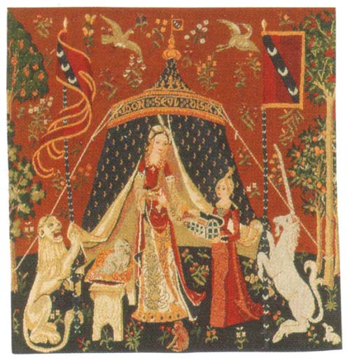 D155-926-18*18 Unicorns (989) Tapestries: Tapestry gallery - Over 1500 tapestries and tapestry decorating accessories - Finest quality - Wide selection - Competitive prices - Source for wholesale tap