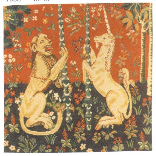 D155-930-18*18 Unicorns (1008) Tapestries: Tapestry gallery - Over 1500 tapestries and tapestry decorating accessories - Finest quality - Wide selection - Competitive prices - Source for wholesale ta