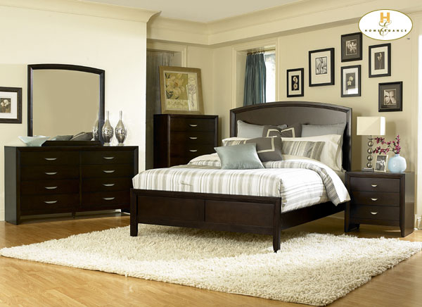 D158-1346-1+4+5 Terra Collection Merlot Bedroom Set (Queen Size Bed, Nightstand, Dresser)