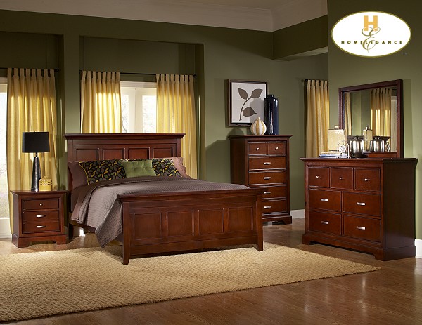 D158-1349-1+4+5 Glamour Collection Espresso Bedroom Set (Queen Size Bed, Nightstand, Dresser)