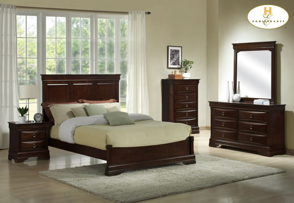 D158-537-1+4+5 Grand Hill Collection Dark Brown Bedroom Set (Queen Size Bed, Nightstand, Dresser)