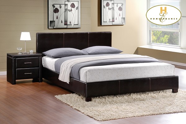 D158-5790-1+4 Zoey Collection Dark Brown Bedroom Set (Queen Size Bed, Chest)