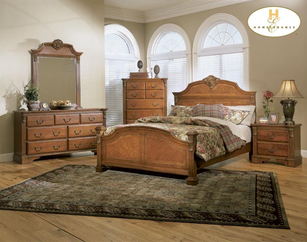 D158-866-1+4+5 Legacy Collection Cherry Bedroom Set (Queen Size Bed, Nightstand, Dresser)