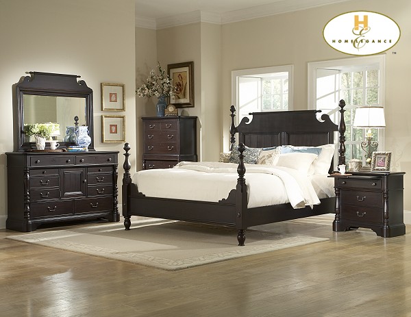 D158-895-1+4+5 Jackson Park Collection Cherry Bedroom Set (Queen Size Bed, Nightstand, Dresser)