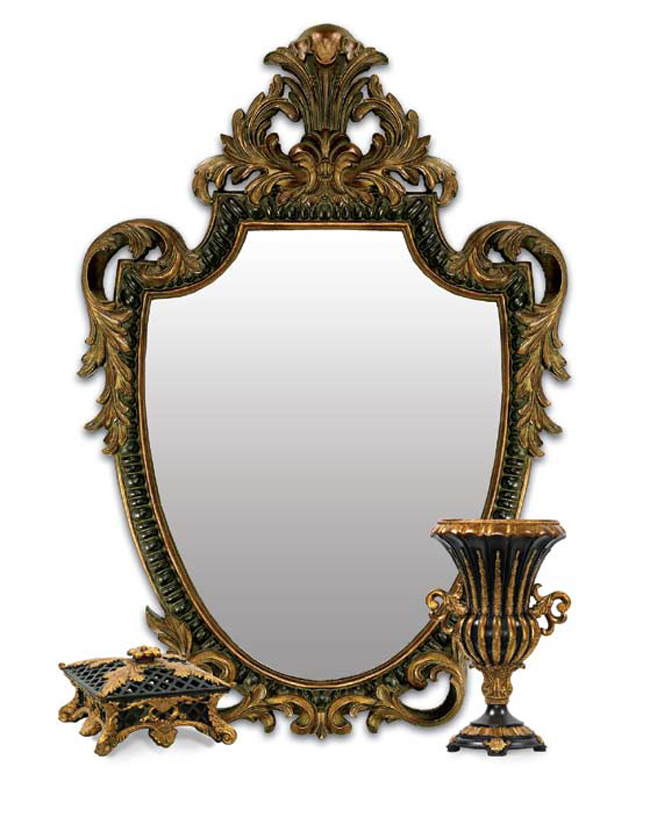 C151-26-5472M Acanthus Shield Sterling Mirrors