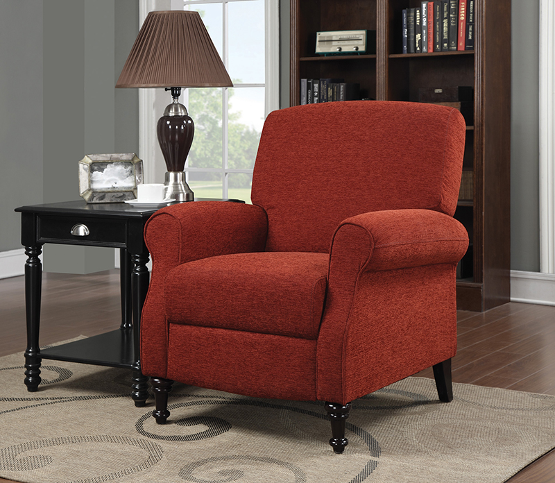 D159-600326 By Coaster Push Back Recliner Black Finish