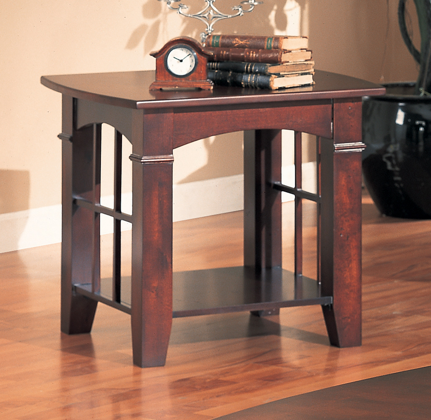 D159-700007 By Coaster End Table Cherry Finish