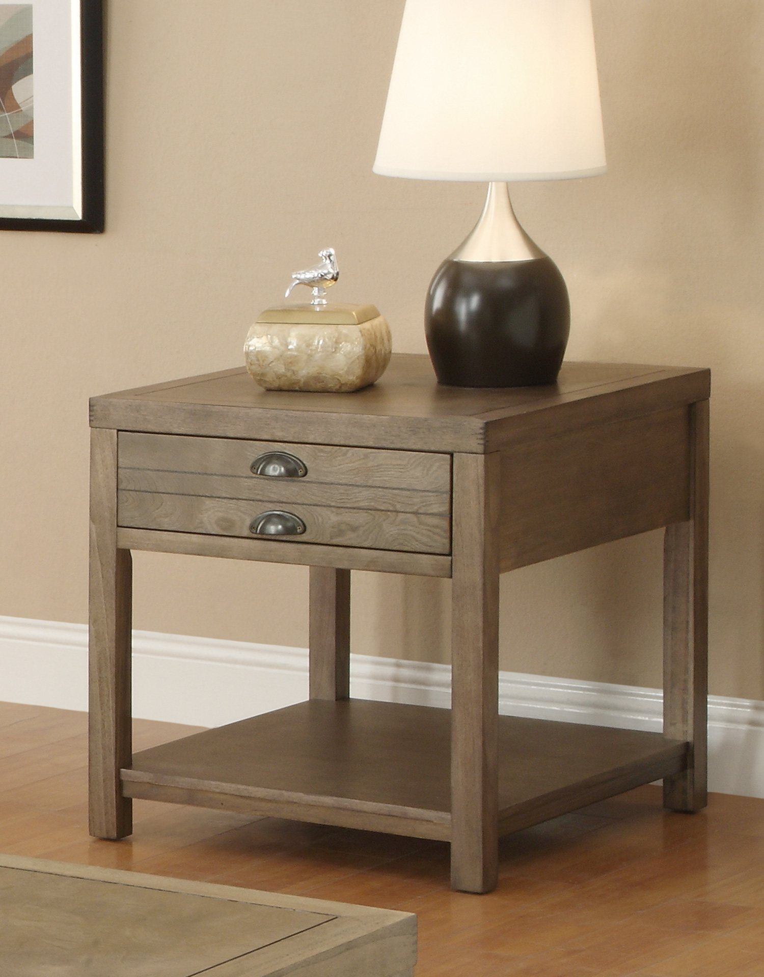 D159-701957 By Coaster End Table Light Oak Finish