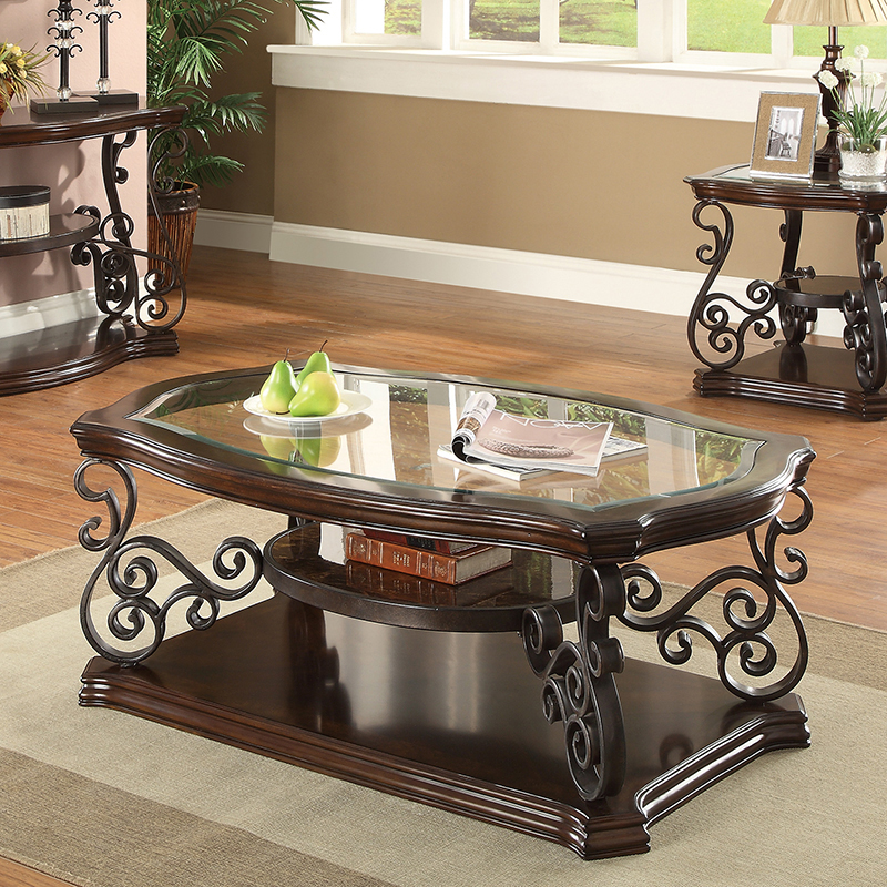 D159-702448 By Coaster Coffee Table Dark Brown Finish