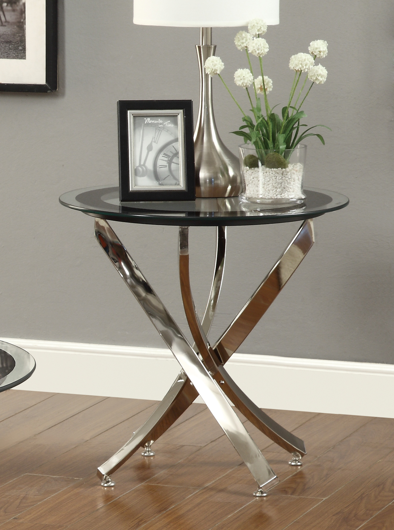 D159-702587 By Coaster End Table Chrome Finish