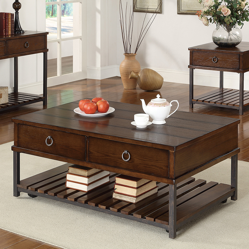 D159-702808 By Coaster Coffee Table Tobacco Finish