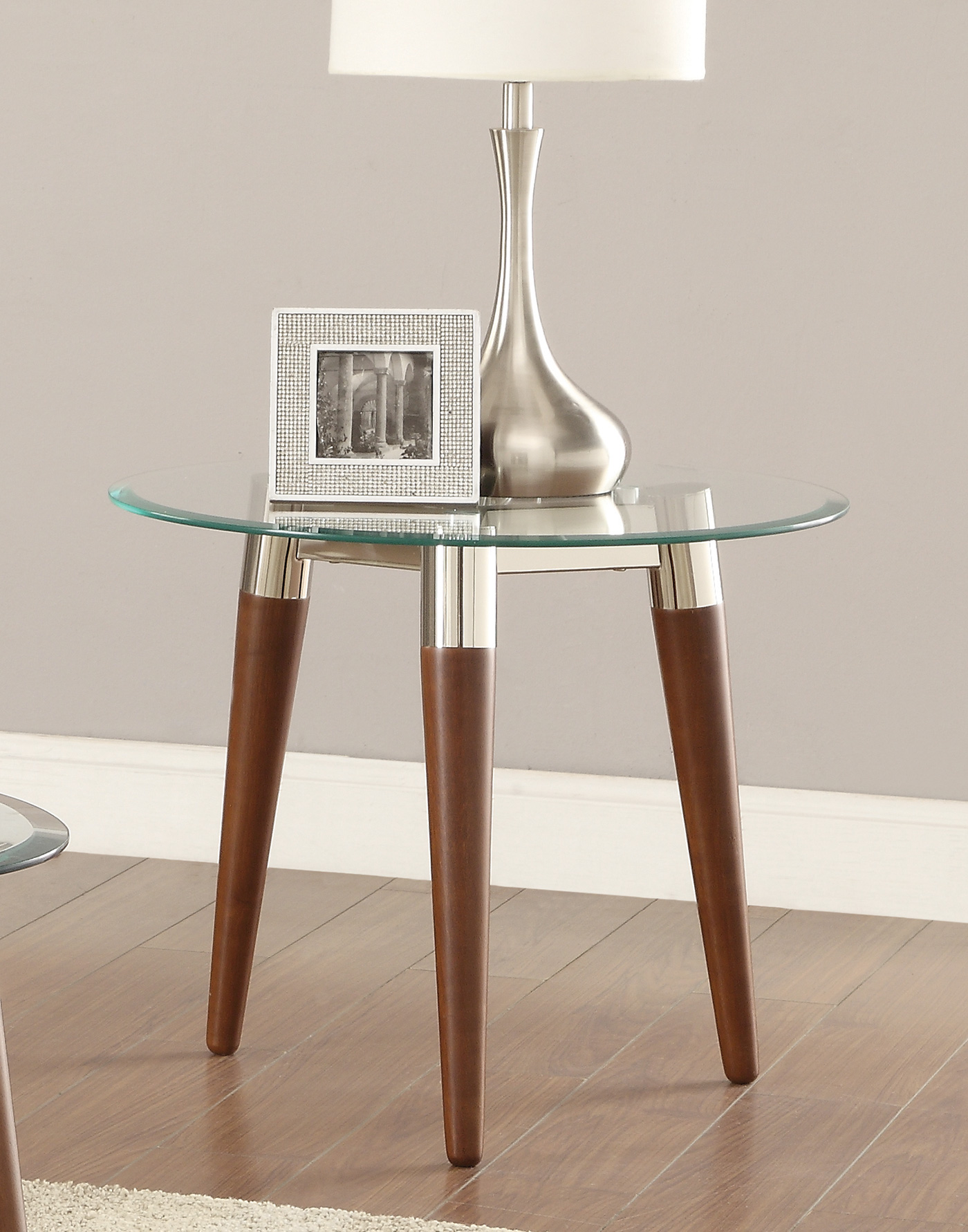 D159-702907 By Coaster End Table Nickel Finish