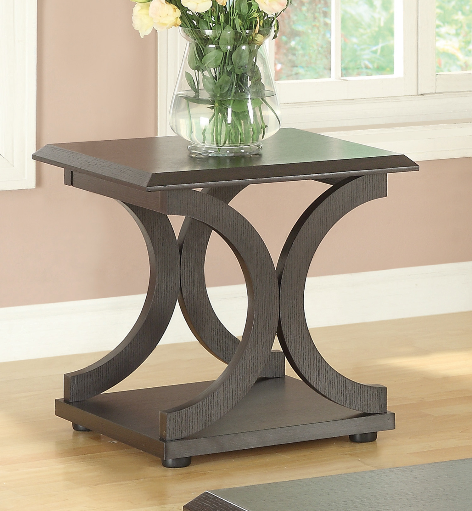 D159-703147 By Coaster End Table Cappuccino Finish