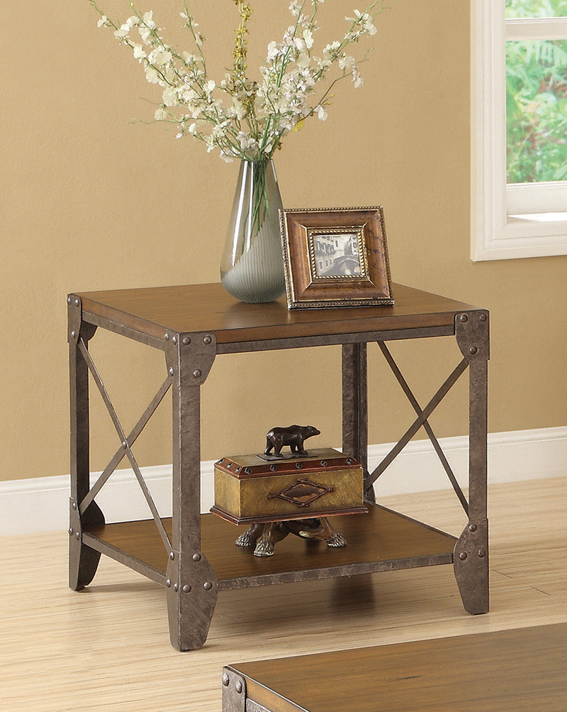 D159-703197 By Coaster End Table Brown Finish