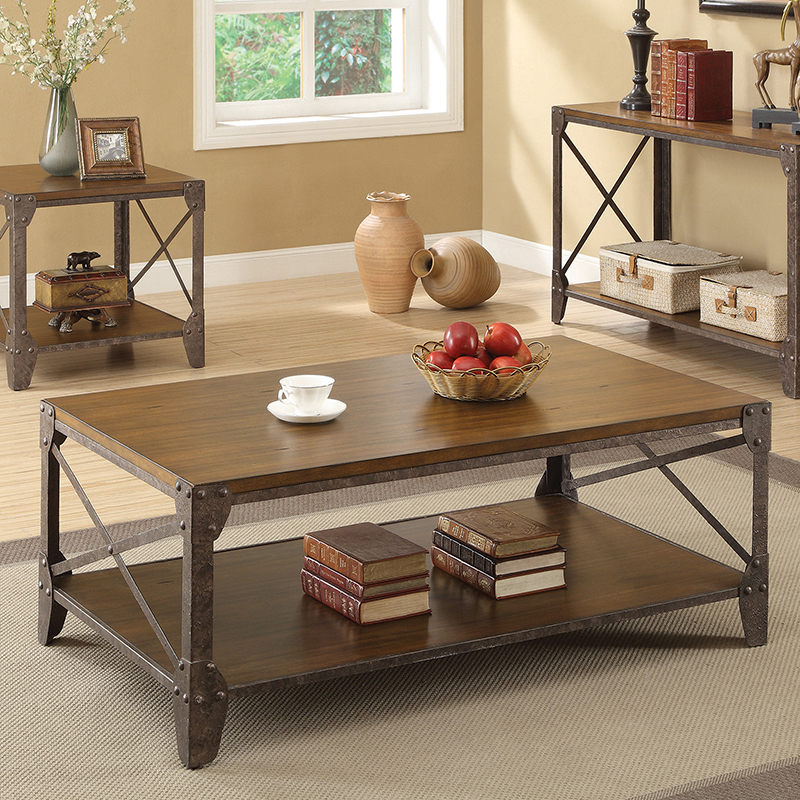 D159-703198 By Coaster Coffee Table Brown Finish