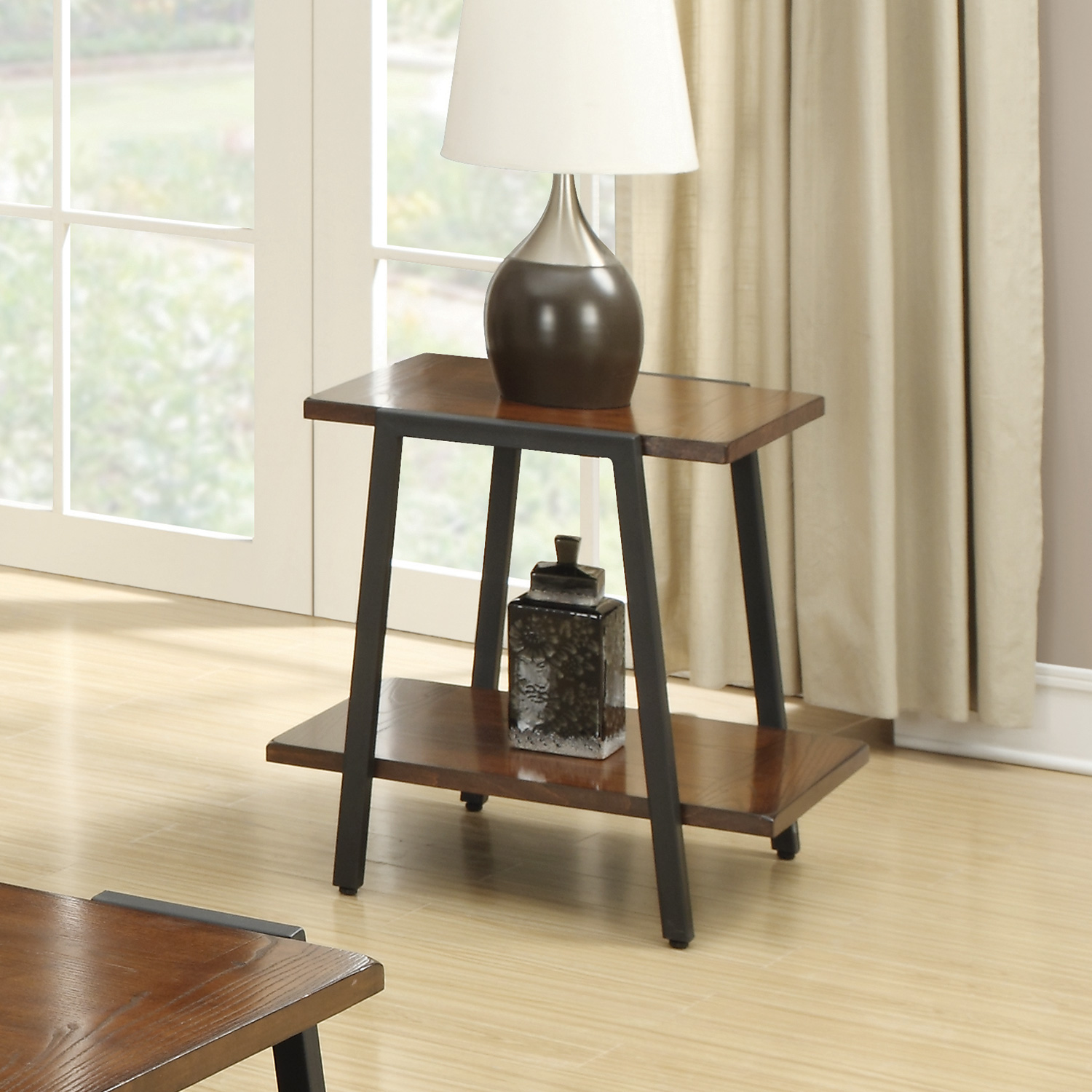 D159-703287 By Coaster End Table Brown Finish