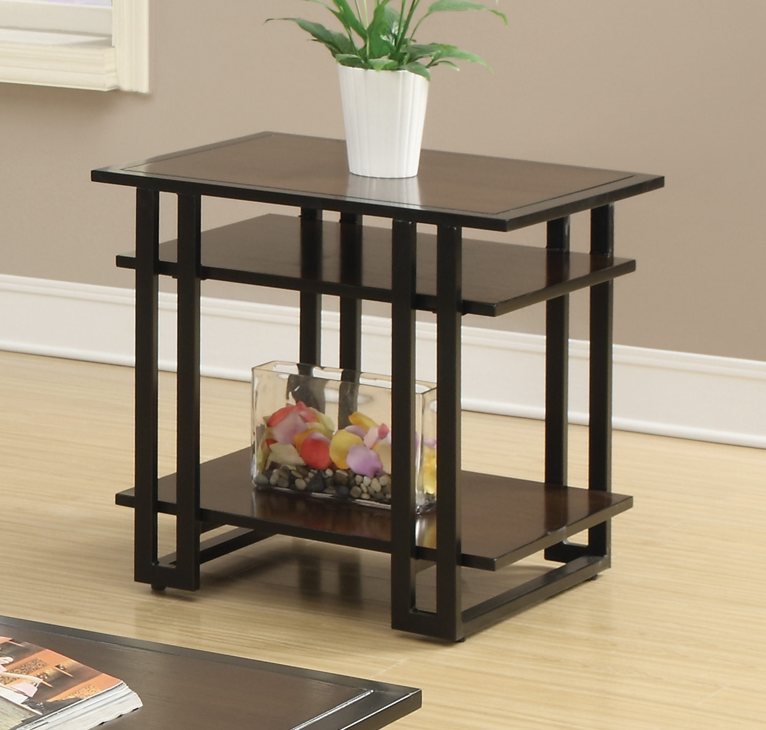 D159-703297 By Coaster End Table Brown Finish