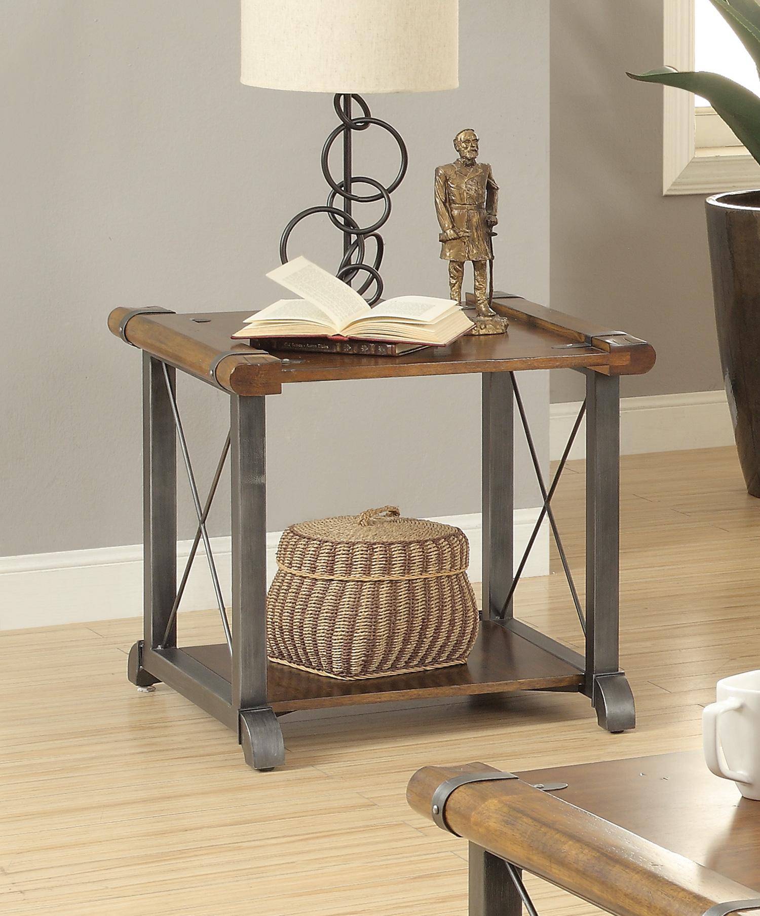 D159-703317 By Coaster End Table Brown Finish