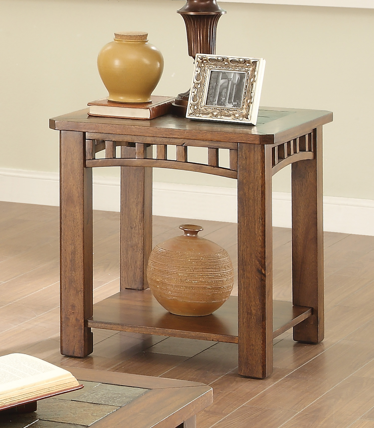 D159-703327 By Coaster End Table Light Oak Finish