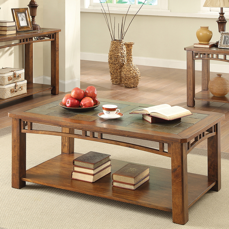 D159-703328 By Coaster Coffee Table Light Oak Finish