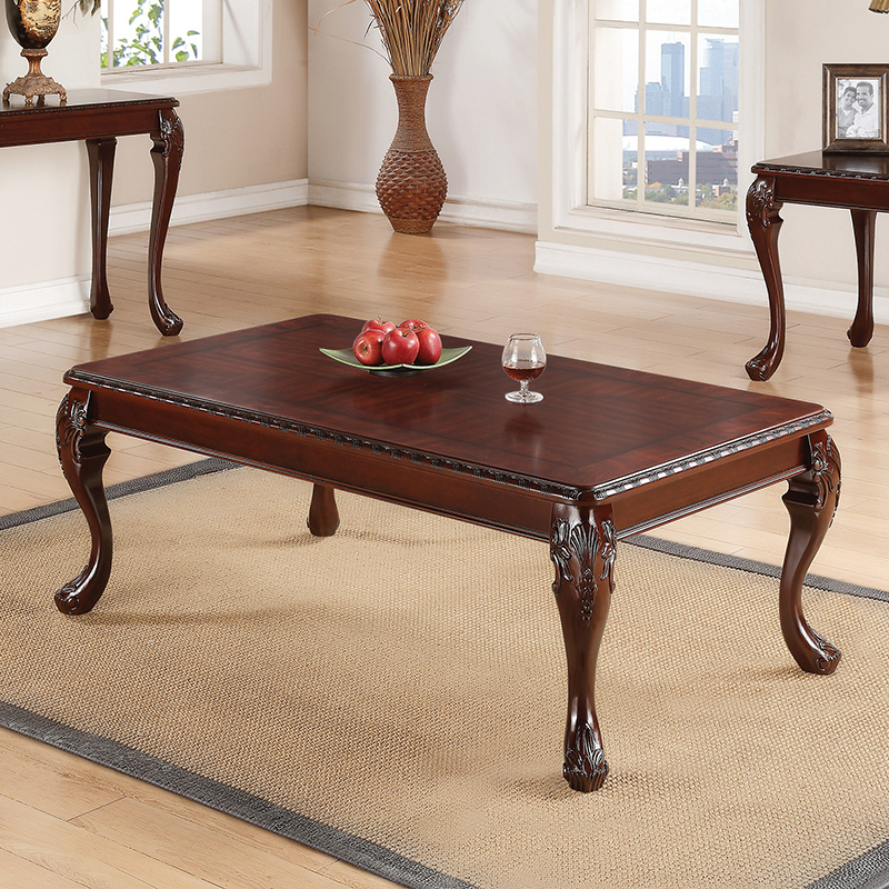 D159-703408 By Coaster Coffee Table Dark Cherry Finish