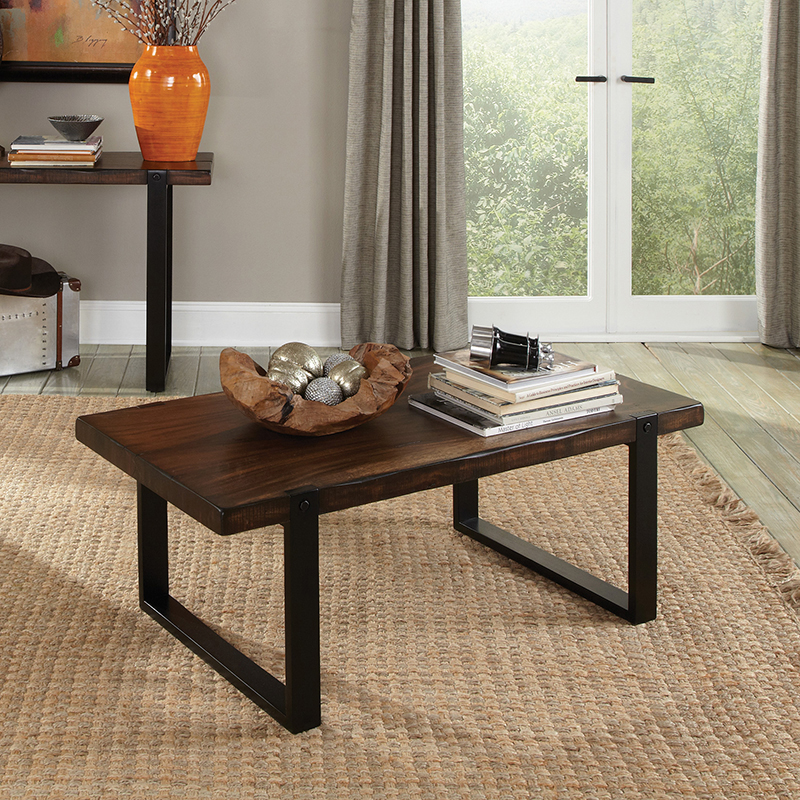 D159-703428 By Coaster Coffee Table Brown/ Black Finish