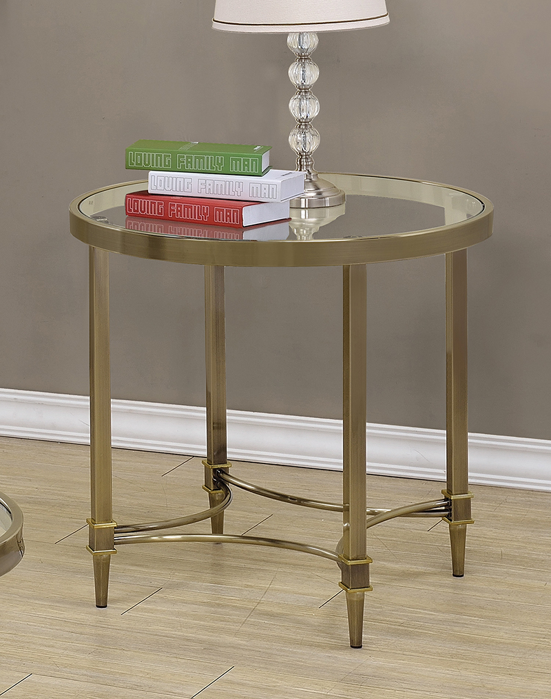 D159-703507 By Coaster End Table Bronze Finish