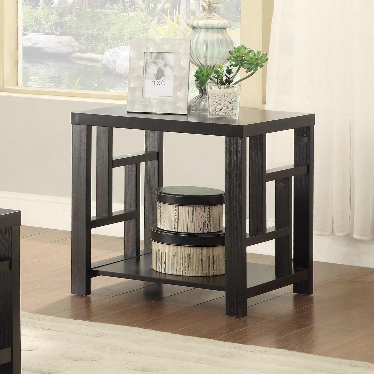 D159-703537 By Coaster End Table Cappuccino Finish