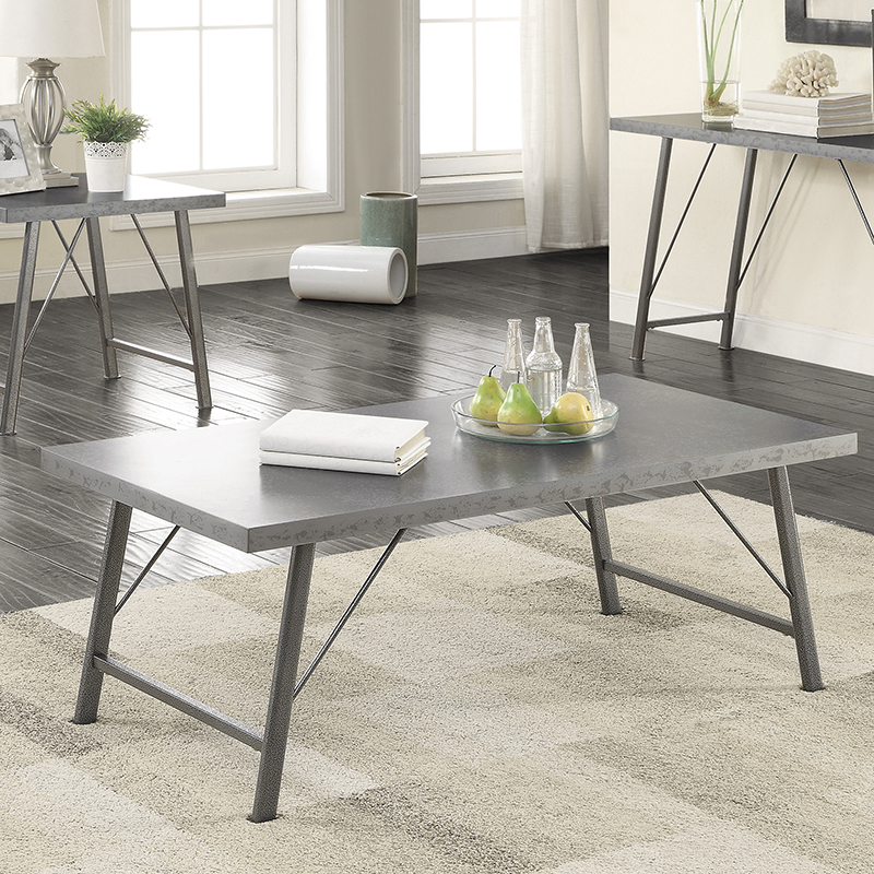 D159-703758 By Coaster End Table Deep Zinc Finish