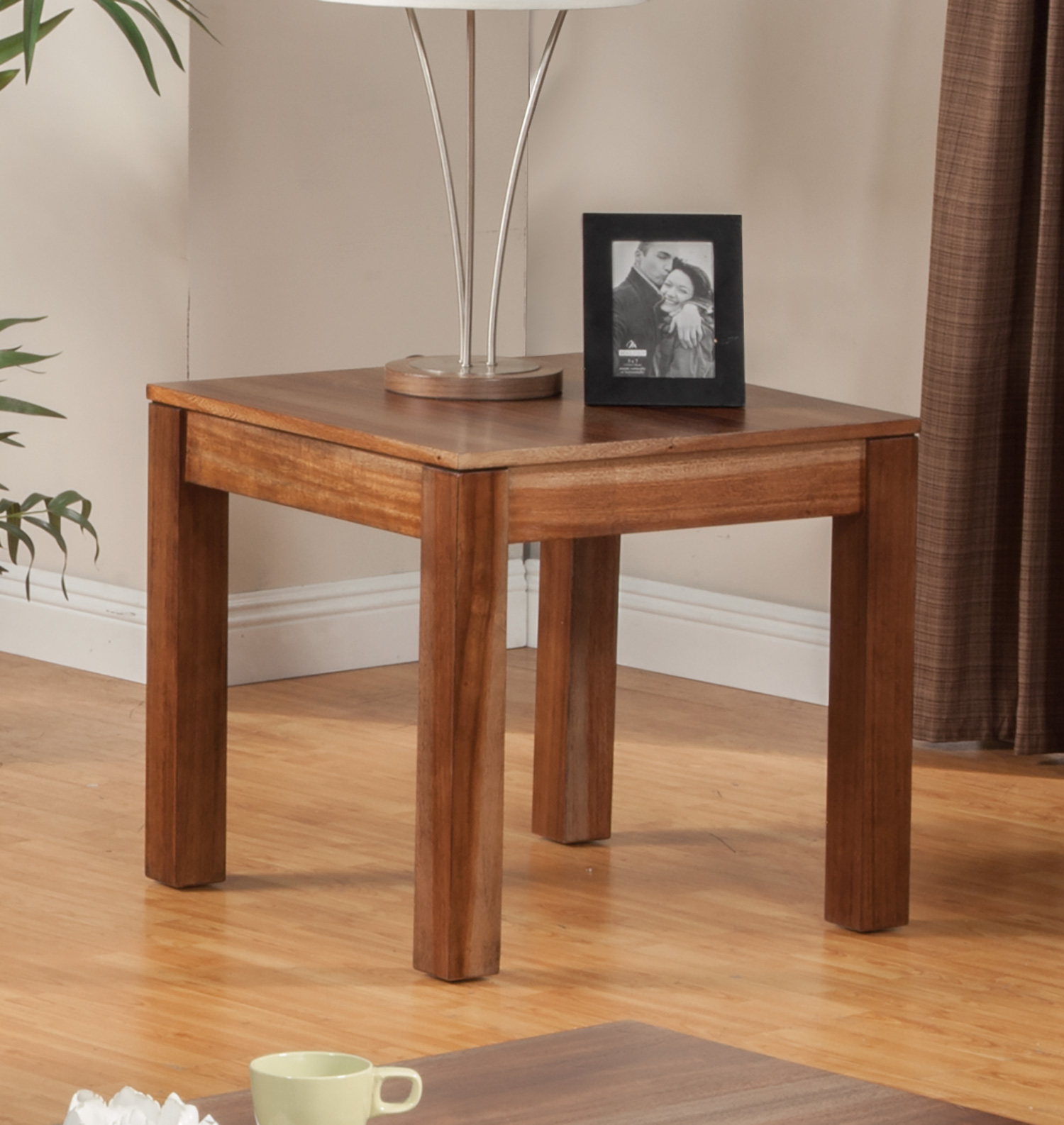 D159-703917 By Coaster End Table Natural Brown Finish