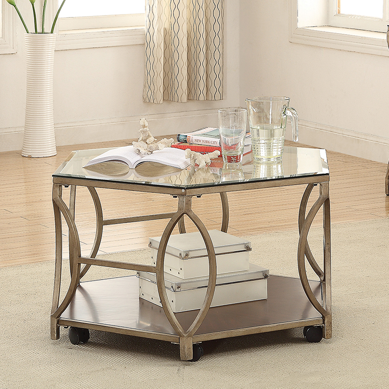 D159-703948 By Coaster Coffee Table Silver Finish