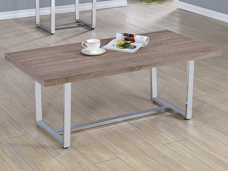 D159-704188 By Coaster Coffee Table Weathered Taupe Finish