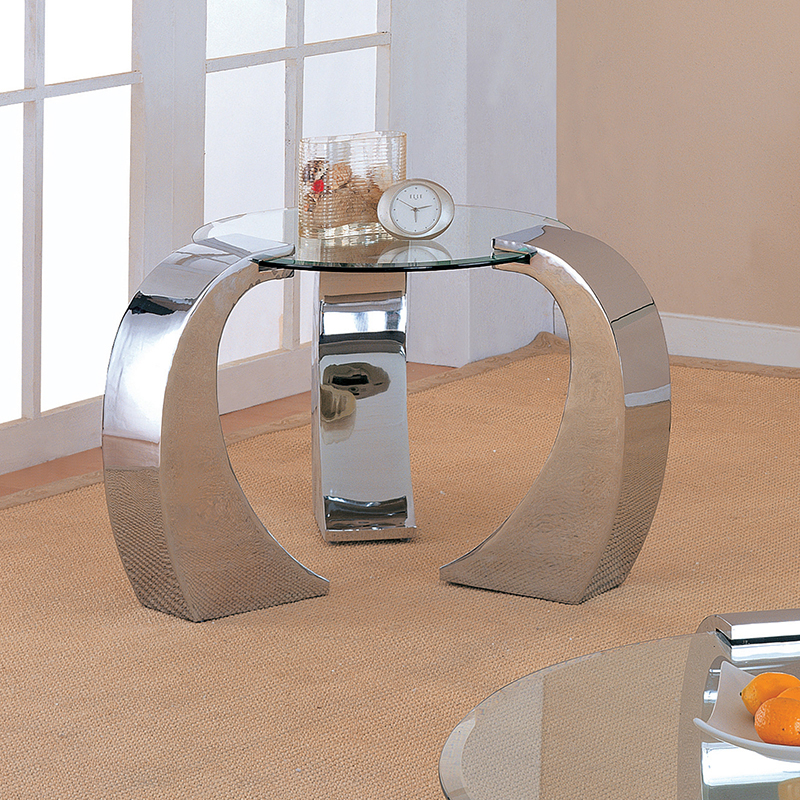 D159-720057 By Coaster End Table Silver Finish