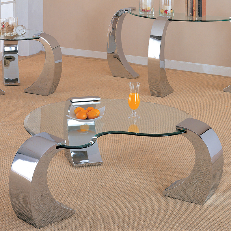D159-720058 By Coaster Coffee Table Silver Finish