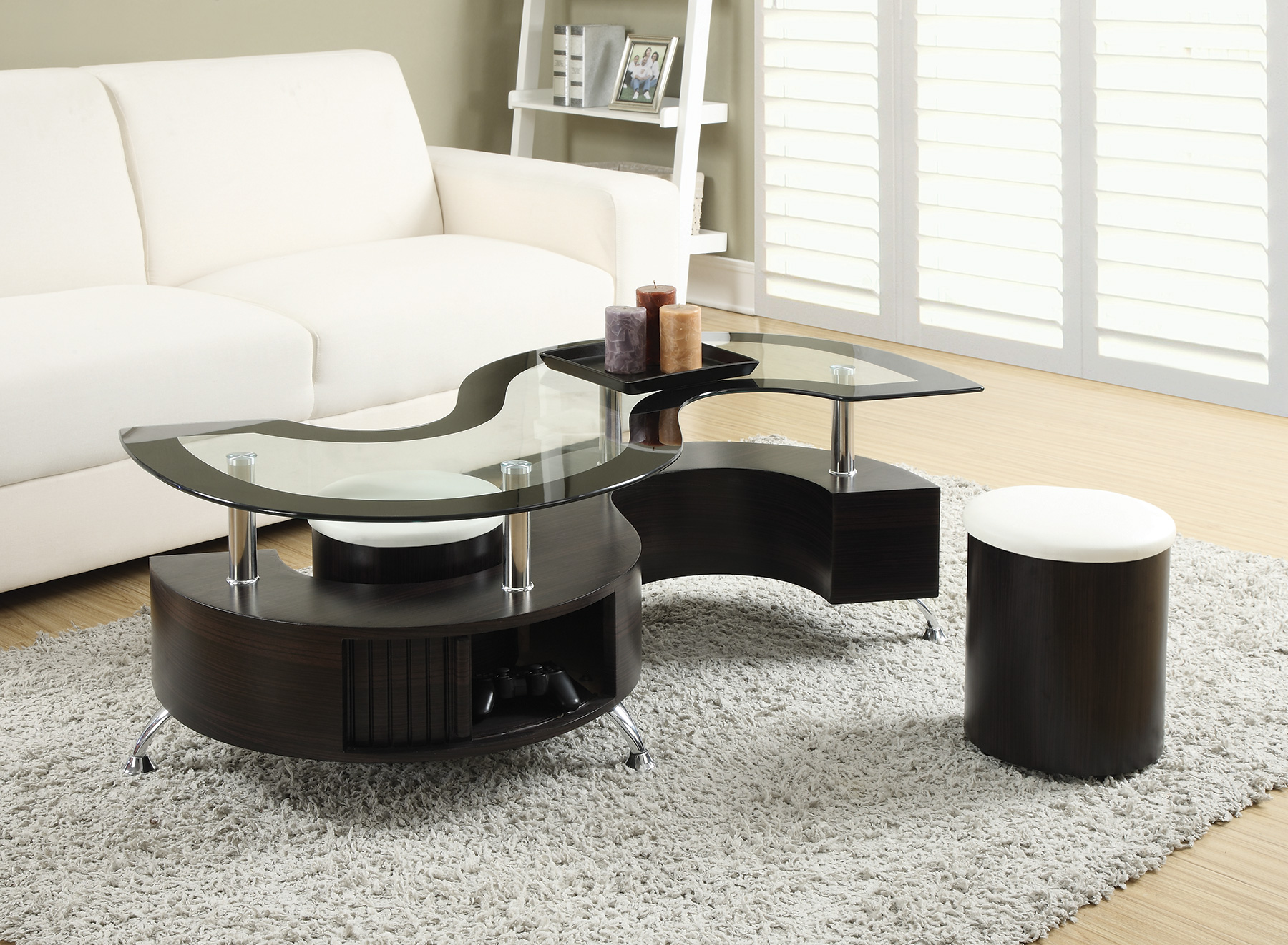 D159-720218 By Coaster Coffee Table Cappuccino Finish