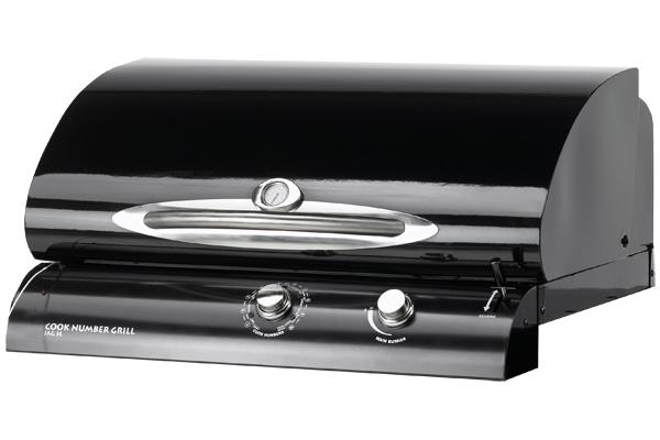 D169-JAG36 By Outdoor GreatRoom-Black Finish 36" Gas Grill Head in Black Porcelain and Installation Kit