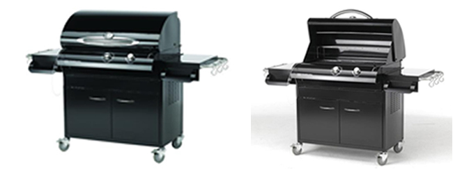 D169-JAG36C By Outdoor GreatRoom-Black Finish 36" Gas Grill with Cabinet in Black Porcelain