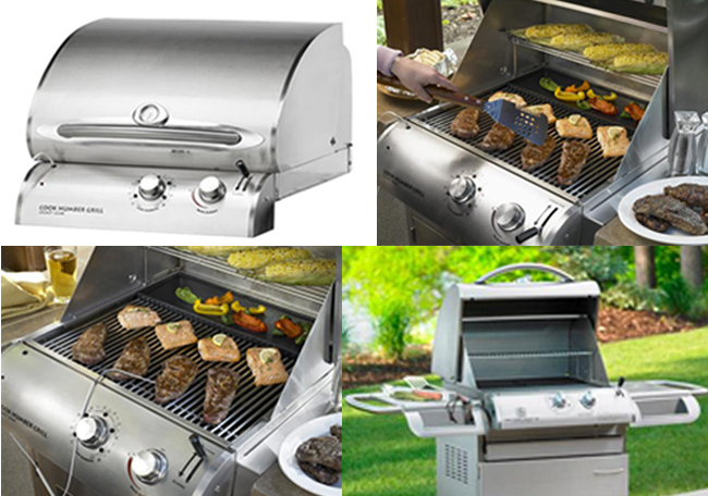 D169-LG24i+CNKIT24 By Outdoor GreatRoom-Stainless Steel Finish 24" Gas Grill Head in Stainless Steel with Installation Kit