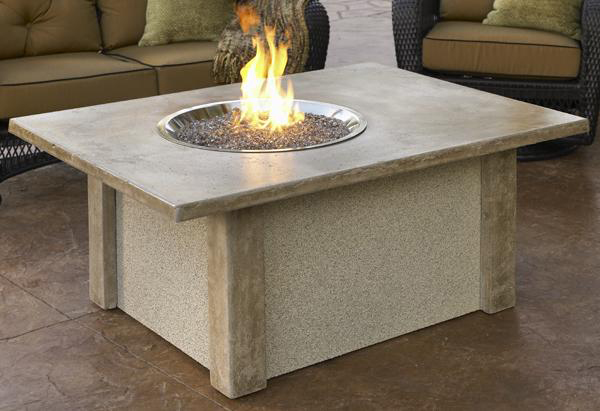D169-SANJUAN-CF-T-K By Outdoor GreatRoom-Mocha Finish San Juan - Fire Pit Table - Mocha 
