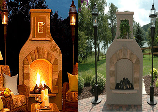 D169-SONFS42NG By Outdoor GreatRoom-Grey Finish Sonoma Gas Fireplace NG - Grey