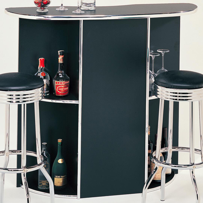D177-6020+2408 By-Regency Furniture Cleveland Collection Bar Unit & Bar Stool