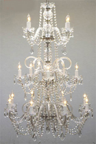 A46-383/8+4+5THIS MAGNIFICENT CHANDELIER IS ALL 100% HAND-BLOWN MURANO VENETIAN CRYSTAL. A flourishing crystal industry did not develop in Europe until the end of the 13th century when Venice became 