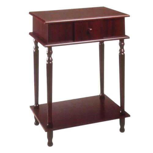 T142S-H-113 By Ore International Rectangle Side Table - Cherry (28")