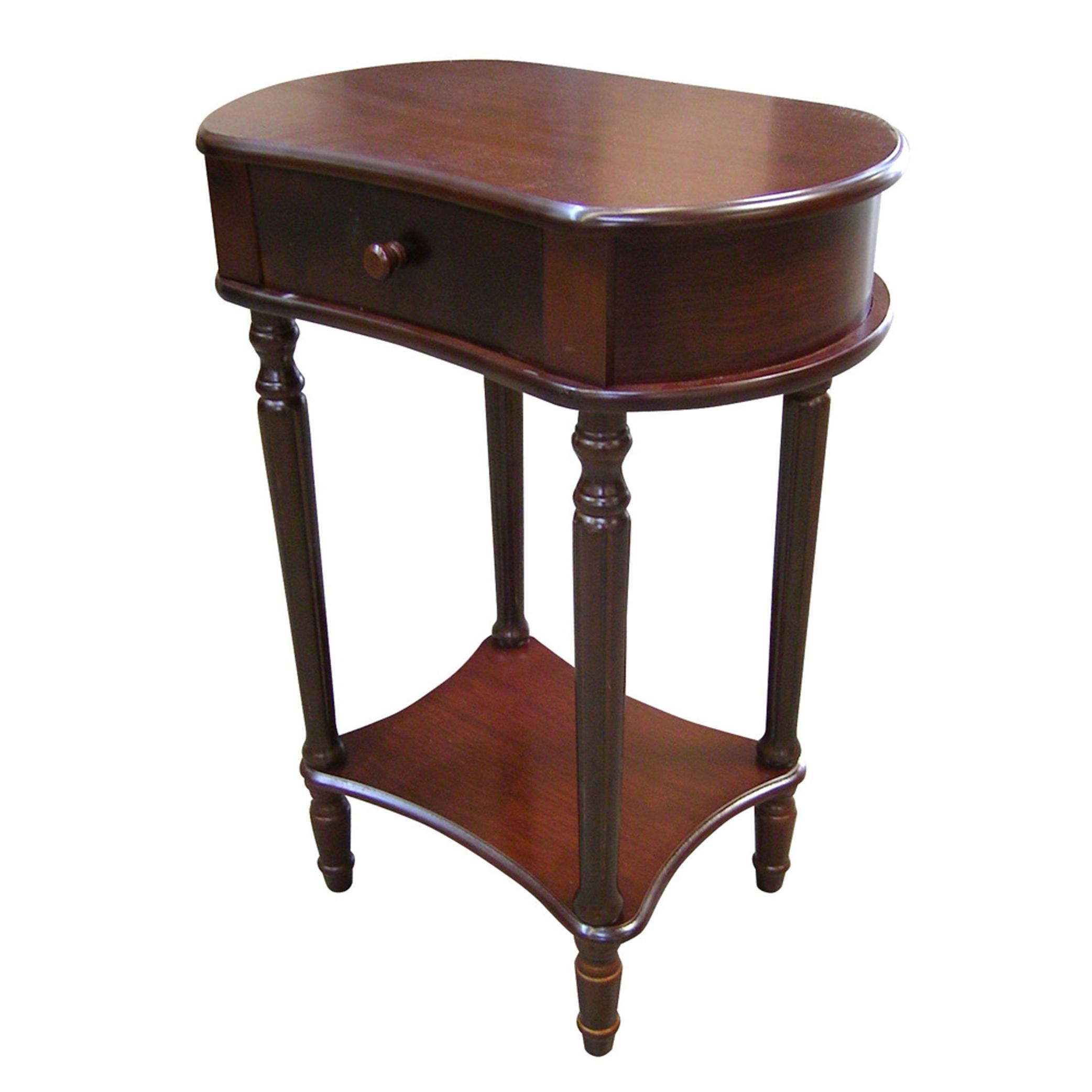 T142S-H-114A By Ore International Wide Side Table - Cherry (29")
