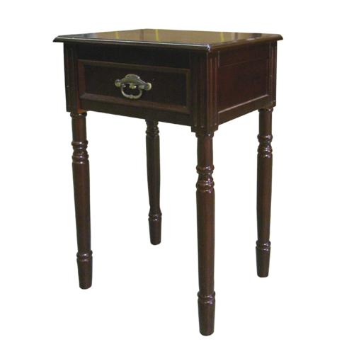 T142S-H-129N By Ore International Square End Table - Cherry