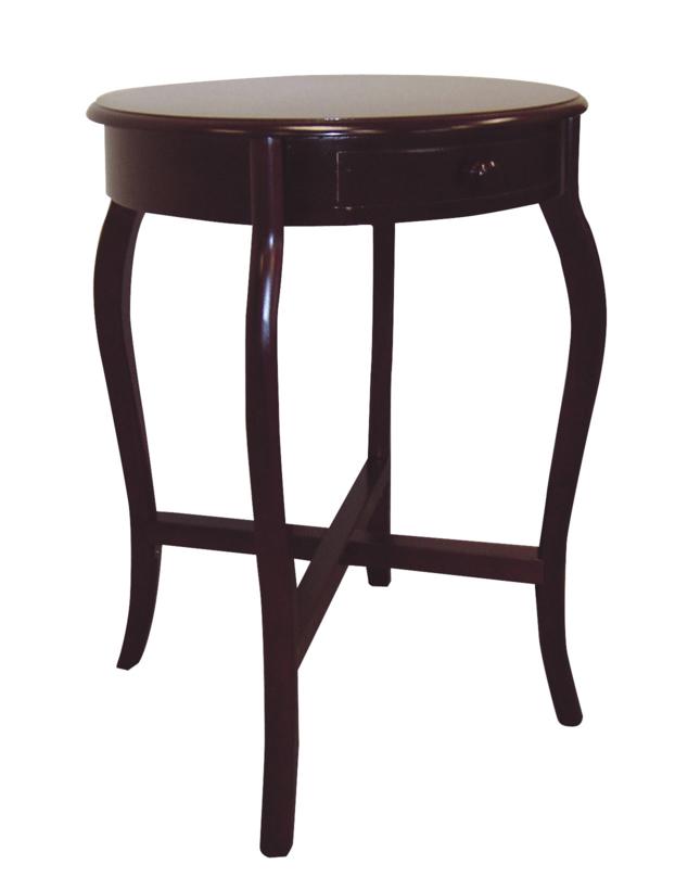 T142S-H-38 By Ore International Round Cherry End Table