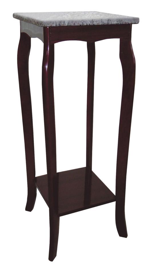 T142S-JW-118M By Ore International Cherry Phone Table with Marble Top