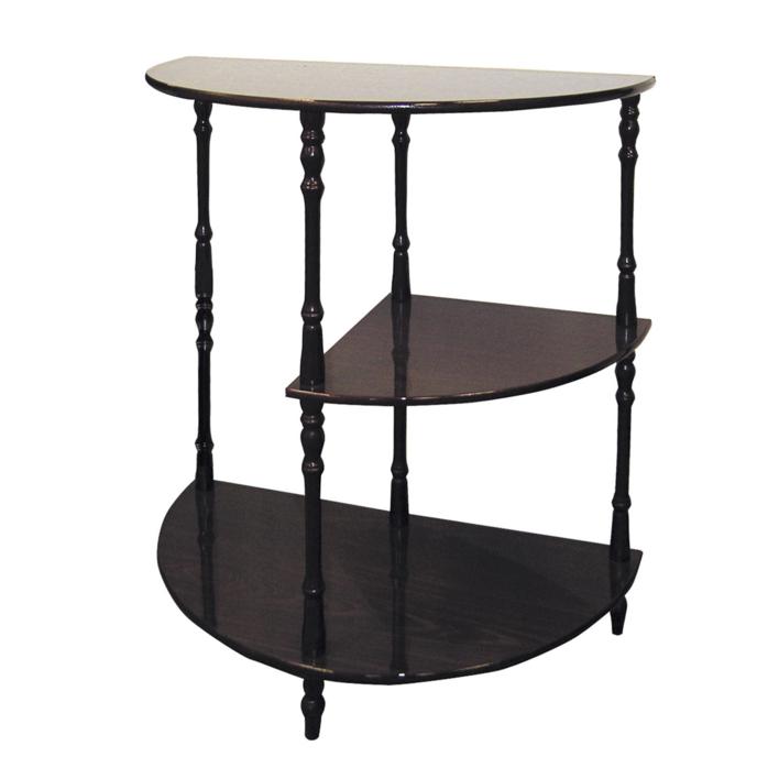 T142S-JW-125 By Ore International Cherry 3-Tier Half Table