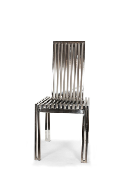 T161-FHC08SS By Control Brands Polished Stainless Steel Dining Chair